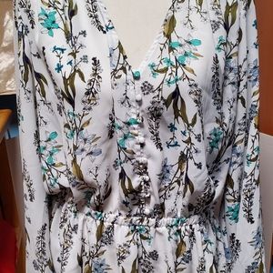 Worthington xl floral long sleeve blouse
